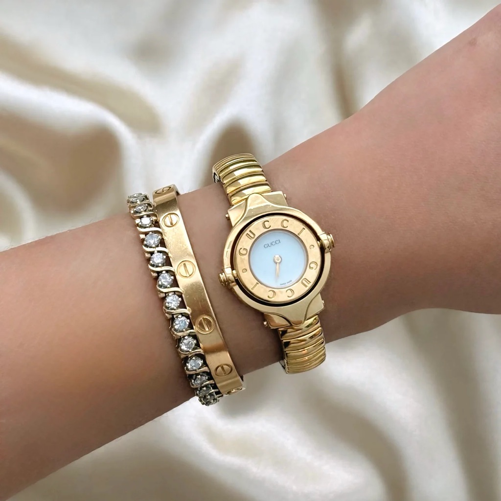 Authentic Vintage Gucci Reversible Gold Watch